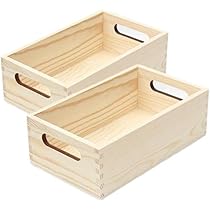 Amazon｜木製蓋なし収納木箱レトロデスクトップ木製ボックス